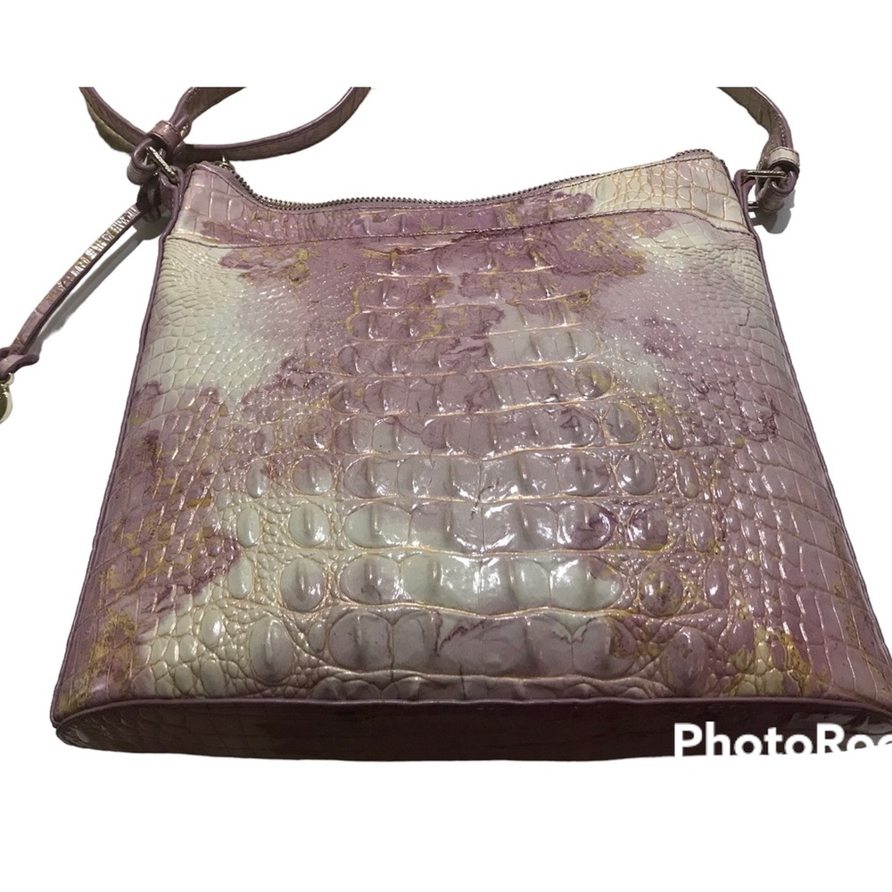 Brahmin Pink & White Gold Sparkle Cross Body